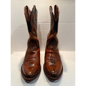Ariat Men’s Cowboy Boots 8.5B Brown Leather Spider Web Western